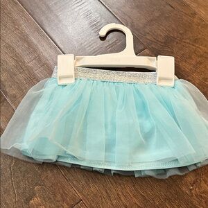 Garanimals Aqua Tulle Skirt with Glittery Silver Band